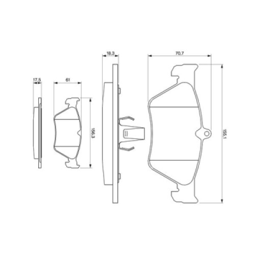 Гальмівні колодки Bosch 0 986 461 129