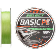 Шнур Select Basic PE 100m Light Green 0.08mm 8lb/4kg (1870.27.46)