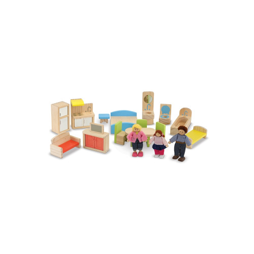 Ігровий набір Melissa&Doug Кукольный домик с подъемником и мебелью (MD2462)