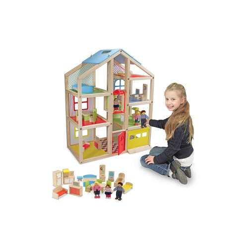 Ігровий набір Melissa&Doug Кукольный домик с подъемником и мебелью (MD2462)