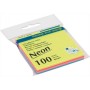 Папір для нотаток BUROMAX with adhesive layer 76х76мм, 100sheets, NEON colors mix (BM.2312-97)