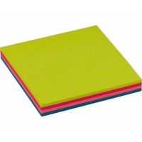 Папір для нотаток BUROMAX with adhesive layer 76х76мм, 100sheets, NEON colors mix (BM.2312-97)