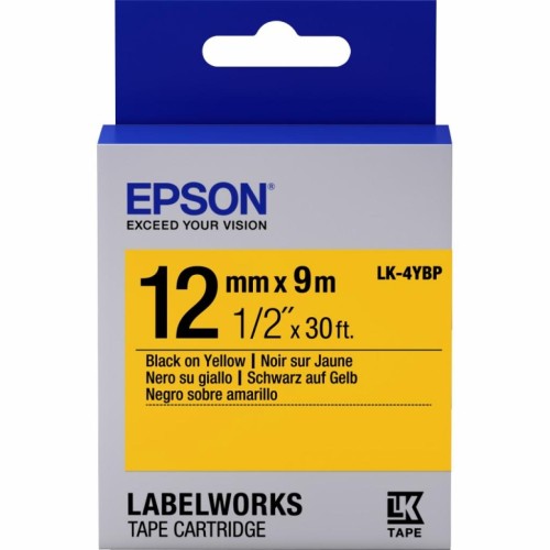 Стрічка для принтера етикеток EPSON LK4YBP (C53S654008)