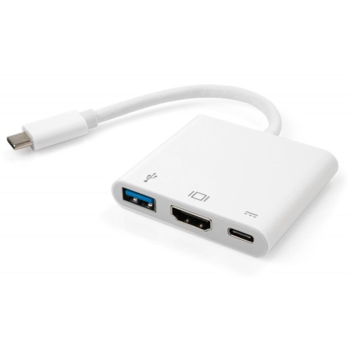 Концентратор Vinga Type-C to HDMI+USB3.0+Type-C PD (VCPATC2HDMIUSBPDWH)