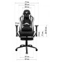 Крісло ігрове GT Racer X-2534-F Black/White