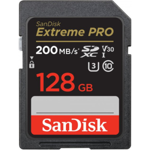 Карта пам'яті SanDisk 128GB SD class 10 UHS-I U3 V30 Extreme (SDSDXXD-128G-GN4IN)