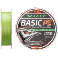 Шнур Select Basic PE 100m Light Green 0.10mm 10lb/4.8kg (1870.27.47)