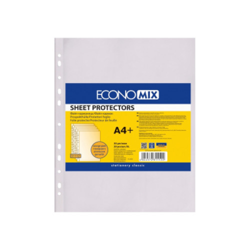 Файл Economix А4+ 30 мкм помаранчевий, 20 штук (E31112)