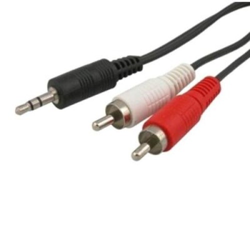 Кабель мультимедійний Jack 3.5mm M to 2xRCA 3 m Vinga (VCPDCJ35MRCA23BK)