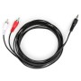 Кабель мультимедійний Jack 3.5mm M to 2xRCA 3 m Vinga (VCPDCJ35MRCA23BK)