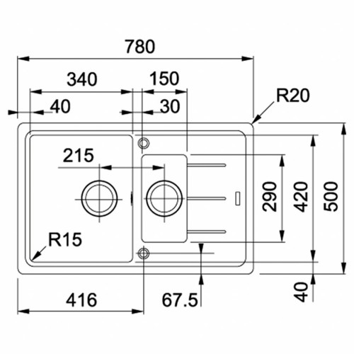 Мийка кухонна Franke Basis BFG 651-78 (114.0565.111)