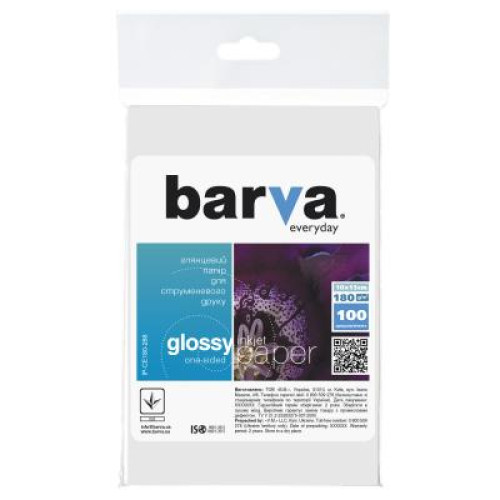 Папір Barva 10x15 Everyday 180г Glossy 100с (IP-CE180-288)