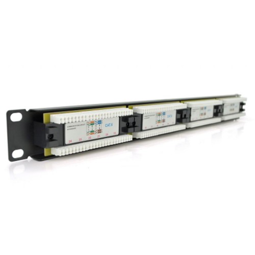 Патч-панель 19" 24хRJ-45 UTP 1U cat.6 Pipo (PP246191U)