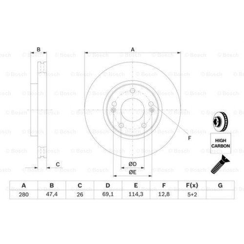 Гальмівний диск Bosch 0 986 479 368