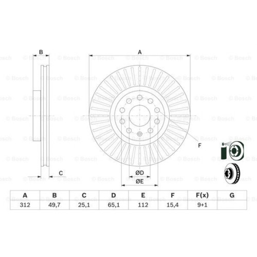 Гальмівний диск Bosch 0 986 479 932