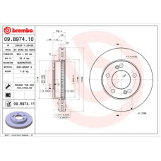 Гальмівний диск Brembo 09.B974.11