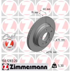 Гальмівний диск ZIMMERMANN 150.1283.20