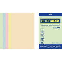 Папір Buromax А4, 80g, PASTEL, 5colors, 20sh EUROMAX (BM.2721220E-99)