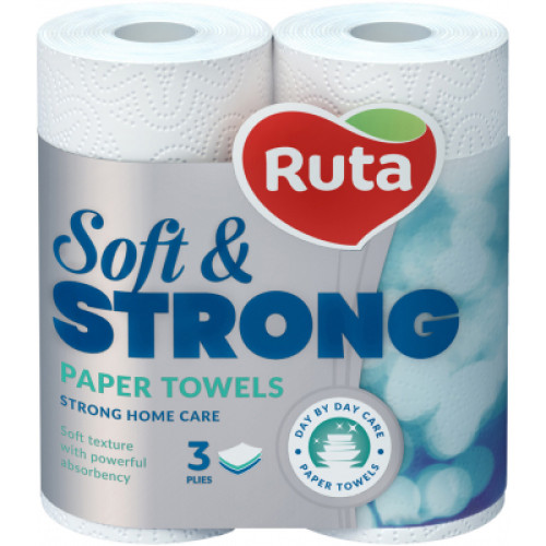 Паперові рушники Ruta Soft Strong 3 шари 2 шт. (4820023748651)