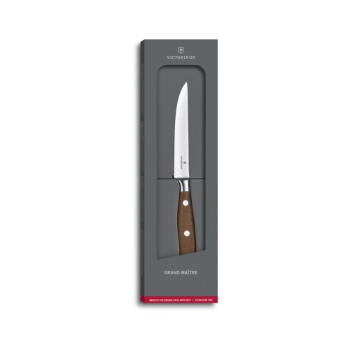 Кухонний ніж Victorinox Grand Maitre Steak 12см Serrated Wood (7.7200.12WG)