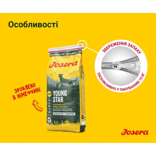 Сухий корм для собак Josera Young Star 900 г (4032254745327)