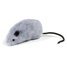 Іграшка для котів Природа Мишка сіра 8x4 см (плюш) (4823082403691)