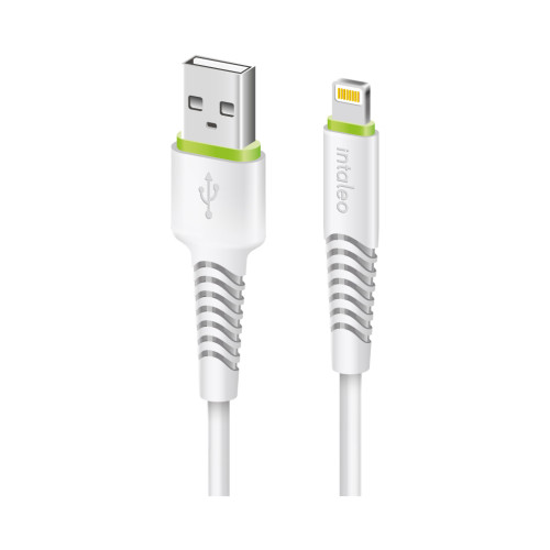 Дата кабель USB 2.0 AM to Lightning 2.0m CBFLEXL2 white Intaleo (1283126521416)