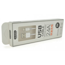 Дата кабель USB 2.0 AM to Lightning 1.0m YUANZHUANG White 2.4А iKAKU (YUANZHUANG)