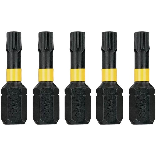 Набір біт DeWALT IMPACT TORSION, ударні, Torx, Т25, L = 25 мм, 5 шт (DT7382T)