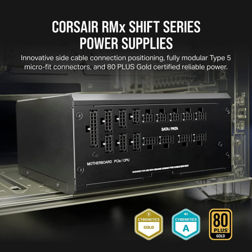 Блок живлення Corsair 1200W RM1200x Shift PCIE5 (CP-9020254-EU)