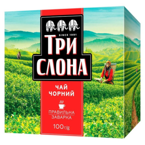 Чай Три Слона "Чорний" 100 г (ts.76920)