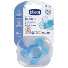 Пустушка Chicco Physio Comfort силиконовая 0-6 мес голубая 1 шт (74911.21)