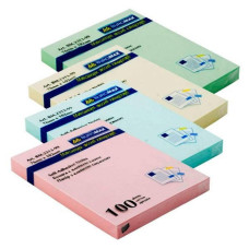 Папір для нотаток BUROMAX with adhesive layer 76х102мм, 100sheets, pastel colors mix (BM.2313-99)