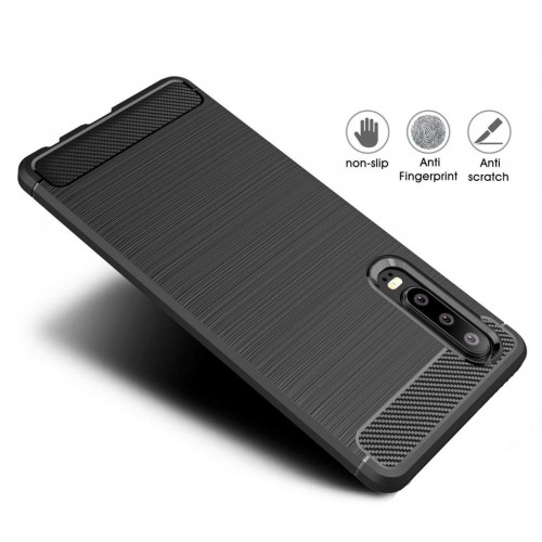 Чохол до мобільного телефона Laudtec для Huawei P30 Carbon Fiber (Black) (LT-P30B)