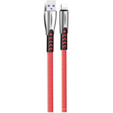 Дата кабель USB 2.0 AM to Lightning 1.0m zinc alloy red ColorWay (CW-CBUL010-RD)