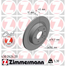 Гальмівний диск ZIMMERMANN 430.2624.20