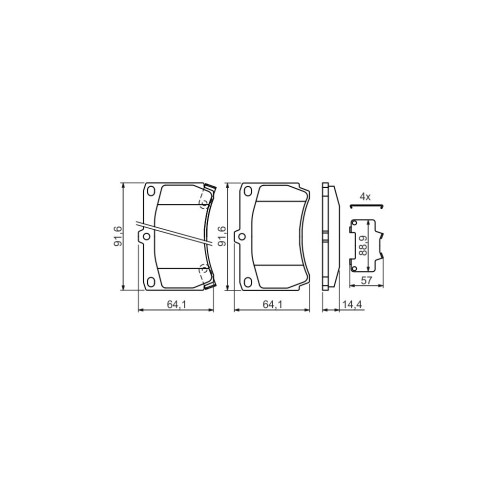 Гальмівні колодки Bosch 0 986 461 141