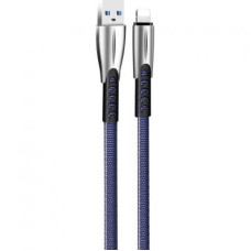 Дата кабель USB 2.0 AM to Lightning 1.0m zinc alloy blue ColorWay (CW-CBUL010-BL)