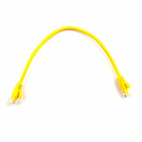 Патч-корд 0.3м, RJ-45, Cat.5e, CU, мідь, жовтий Ritar (PCR-CU/0.3Yw / 04268)