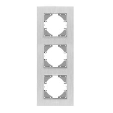 Рамка Videx BINERA сріблястий алюміній 3 поста (VF-BNFRA3V-SL)