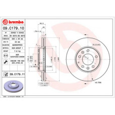 Гальмівний диск Brembo 09.C179.11