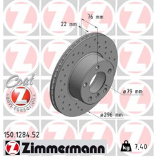 Гальмівний диск ZIMMERMANN 150.1284.52