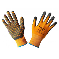 Захисні рукавички Neo Tools робочі, нейлон з нітриловими точками, р. 8 (97-621-8)