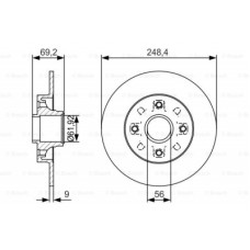 Гальмівний диск Bosch 0 986 479 S43