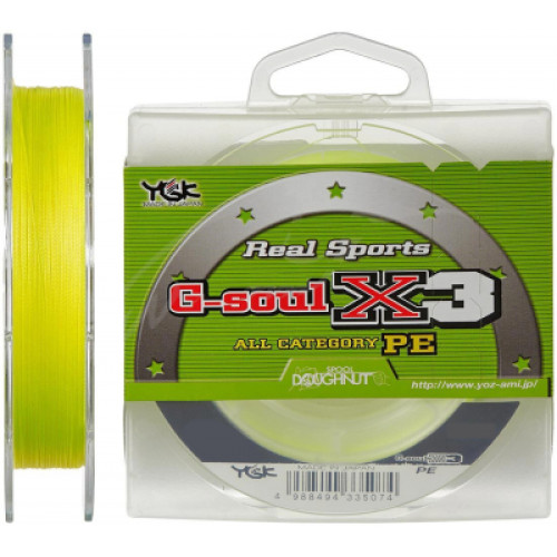 Шнур YGK G-Soul X3 100m Yellow 0.8/0.148mm 13lb (5545.01.92)