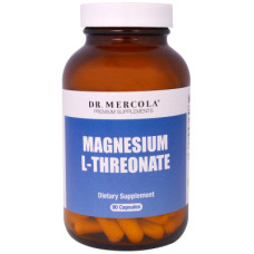 Мінерали Dr. Mercola Магній L-Треонат, Magnesium L-Threonate, 90 капсул (MCL-01778)