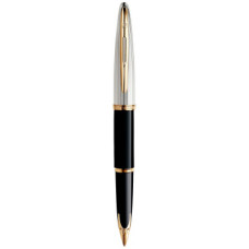 Ручка пір'яна Waterman CARENE Deluxe Black/silver  FP F (11 200)
