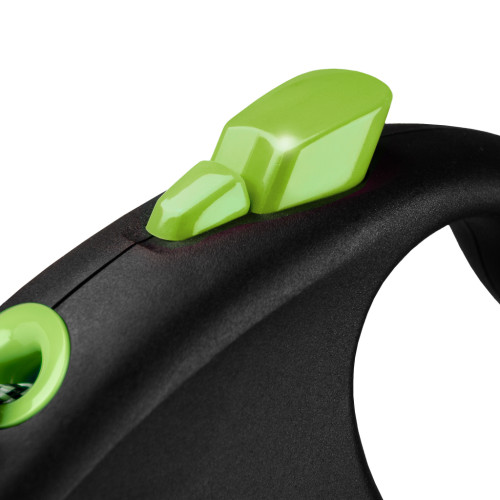 Повідок для собак Flexi Black Design S трос 5 м (зелений) (4000498033326)