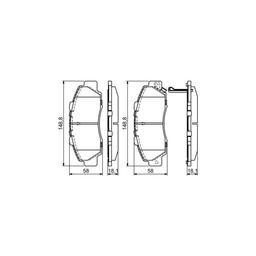 Гальмівні колодки Bosch 0 986 461 142