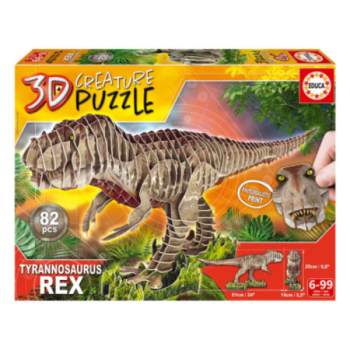 Пазл Educa 3D T-REX 82 елементів (6337222)